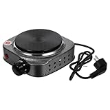 MOTHNUR Mini Elektrokochplatte Multifunktionaler Heizofen für Camping Büro Zuhause Kompatibel mit Verschiedenen Kochgeschirren Temperaturstufen Sicher und Vielseitig Einsetzbar Graue Farbe