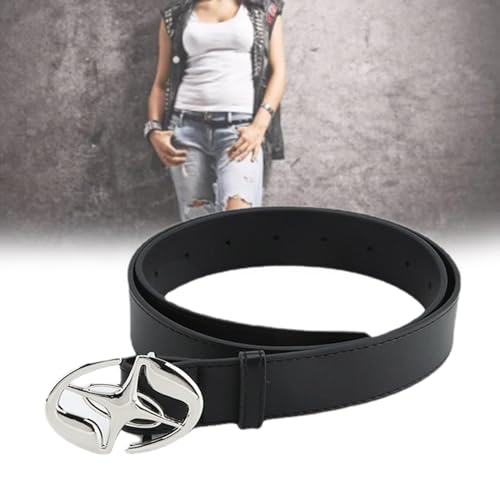 Simple Adult Waist Belt With Adjustable Unique Metal Buckle Waistband PU Waist Belts For Rock Fan Wear2