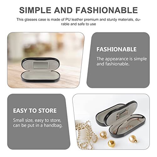 Healifty Estojo de óculos duplo de uso duplo caixa de óculos portátil estojo de óculos (preta)