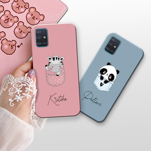 Image of COLORflow Back Cover Compatible with Samsung Galaxy A71 | Cute Pocket Cartoons Color Customized Back Cover Compatible with Samsung Galaxy A71