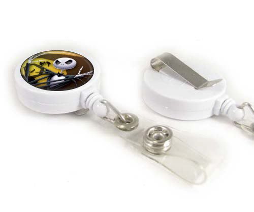 1 Nightmare Before Christmas Crafting Mania LLC ID Card Reel, Belt Clip, Extends up to 24", White #2