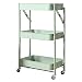 Produktbild GJF Falten Allzweckwagen,Beistelltisch-Set mit 3 Ebenen,Keine Notwendigkeit zu installieren,fr Arbeitszimmer und Büro Datei platzieren,Moderner Stil (Color : Light Blue, Size : 17.7x11.6x30.3in)