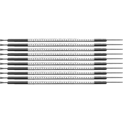 Brady SCN05-K Clip Sleeve Wire Markers, Height, Width, Black on White (