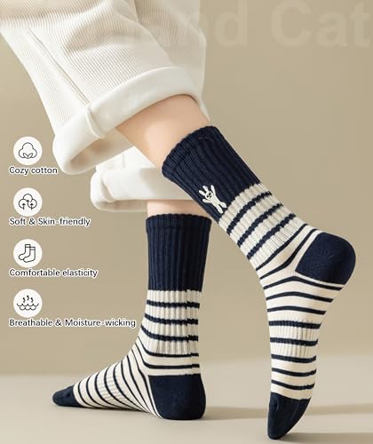 Image of IIG 5 Pairs Womens Novelty Cute Crew Socks Colorful Funny Ankle Socks Gifts for Womens Socks