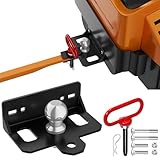 Upgraded Zero Turn Lawn Mower Hitch with 2' Hitch Ball & Hitch Pin, 6mm Thicker Heavy Duty Steel Bolt On Trailer Hitch, Compatible with Many Models Lawn Mower, Tractor, Trailer, Golf Cart, ATV Etc.