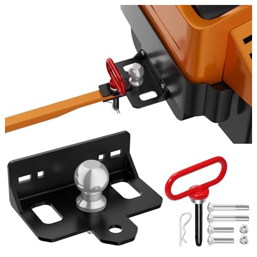 Upgraded Zero Turn Lawn Mower Hitch with 2" Hitch Ball & Hitch Pin, 6mm Thicker Heavy Duty Steel Bolt On Trailer Hitch, Compatible with Many Models Lawn Mower, Tractor, Trailer, Golf Cart, ATV Etc.