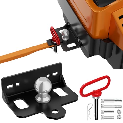 Upgraded Zero Turn Lawn Mower Hitch with 2" Hitch Ball & Hitch Pin, 6mm Thicker Heavy Duty Steel Bolt On Trailer Hitch, Compatible with Many Models Lawn Mower, Tractor, Trailer, Golf Cart, ATV Etc. by Vrxsond - Used condition - US$37.61