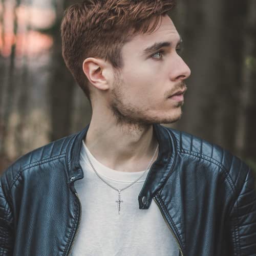 Dagger Necklace for Men Sterling Oxidized Silver Celtic Pendant Sword Cool Necklace for Men Oxidized Silver Irish Jewelry Gift for Women Men Dagger Sword Knife Lover Women4