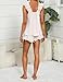 KFUBUO Womens Pajamas Set 2 Piece Ruffle Pj Soft Tank Top and Shorts Sleepwear Set Bridal Pajama for Women Set White