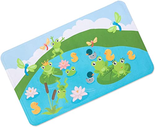 LOVEJIA Tapis de bain antidérapant avec ventouses - Taille M et L - 38 x 66 cm (grenouille) ALL-3 Cover