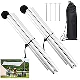 Lconvicely Beach Tent Poles Replacement - 6.56Ft Awning Poles with Ground Stakes...