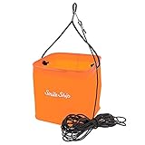 タカミヤ(TAKAMIYA) スマイルシップ EVA 反転水くみ 角バケツ 錘付 21cm オレンジ SmileShip