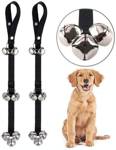 TEKSTAR Dog DoorBells for Potty Training 2 Pack Adjustable Pet Door Bells for Puppy Training & House Training 7 Extra Large Loud 1.4"…