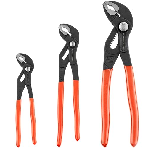 KS Tools Water Pump Pliers Set 3-Pack Orange