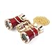 Aomekie Opera Glasses Binoculars 3X25 Theater Glasses Mini Binocular Compact with Chain for Adults Women Kids  in Musical Concert（Red）
