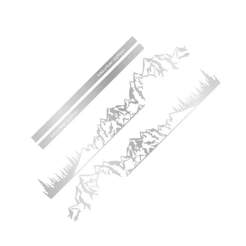Car Mountain Tree Stickers for Transporter T4 T5 T6 Camper Van Motorhome DIY Decals Accessories(Matt Silver,SWB)