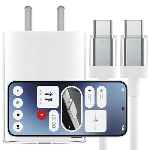 Image of Original 45W Charger for Nothing Phone 2, Phone 1, 2A, 2A Plus with 6 Months Replacement Warranty (83S000840)