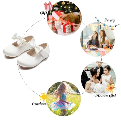 Image of Felix & Flora Toddler Flower Girl Dress Shoes - Girl Ballet Flats Party School Shoes Wedding