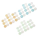 Baoblaze コンタクトレンズケース 3色セット（各色10個入り） 透明 収納ボックス 軽量 コンタクトケース 安全 衛生的 ダブル浸漬ボックス