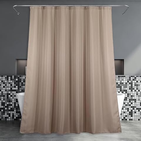 Elegant Khaki Shower Curtain by PopKozzi Cover