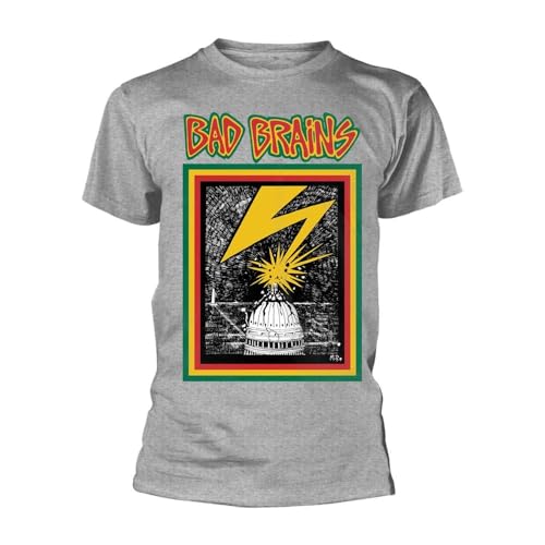T-shirt Bad Brains gris taille S pour adulte style punk rock hardcore