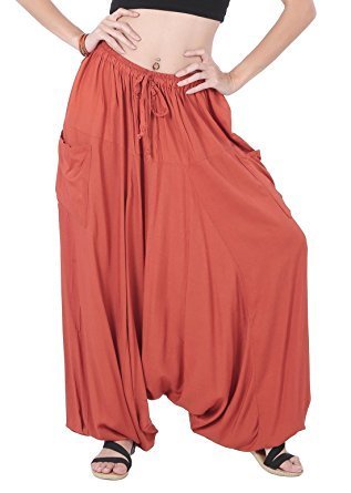 Whitewhale Men Women Summer Loose Baggy Hippie Boho Gypsy Harem Pants