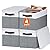 Criusia Large Storage Baskets Bins with Lids 4 Pack, Storage Baskets for Organizing Shelves Nursery Bedroom, Home Closet Organizers Cubes for Clothes Toys Blanket - Stackable & Sturdy -14x10x9.5