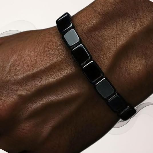 Hematite Bracelet for Men Woman, Naturally healing Stone Beaded bracelets Adjustable Elastic Stretch Bracelets Protection Bracelet Stylish Restore Confidence Inspirational Jewelry2