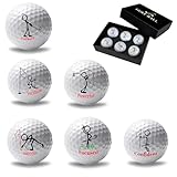 XineYuor 6er Pack lustige Golfbälle zum Geburtstag,Golfbälle Geschenke Set für Golfer,Kollegen,Vater und Golfbegeisterte