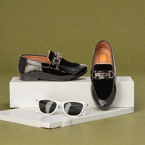 Image of SIYA Freeplay Loafers /Shoes for Boys /Kids, Casual and Party Footwear for Age 2 to 10 Years - Black, Brown, Tan