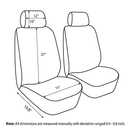 Elantrip Dual Waterproof Front Car Seat Covers Neoprene Car Bucket Seat Protection Airbag Compatible For Cars Suvs Trucks Vans 2 Pcs(Black) #TOP6