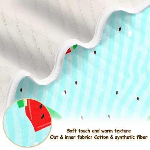 Burbuja Watermelon Slices Baby Blanket for Boys Girls, Nursery Soft Warm Swaddling Receiving Baby Blankets, 30x40 in Toddler Blanket2