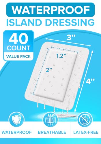 Island Dressing 3x4, Paquete de 40, Cuidado de Heridas y Apósitos, Impermeable, FSA&HSA miniatura 2