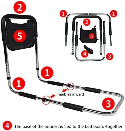 Barandilla de cama de seguridad ajustable de acero resistente 4