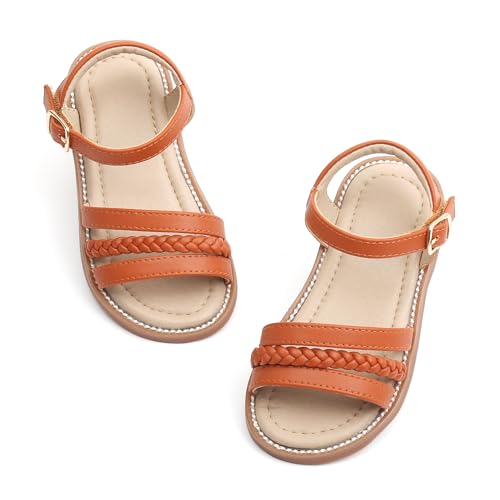 Image of Otter MOMO Girls Open Toe Princess Flat Sandals with Comfort Sole Summer Sandals