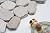 Simple Tile - Marble Mosaic Tile for Kitchen Backsplash, Bath Bathroom Floor, Etc, River Rock Collection, Mixed Rounds, 12"X12"X3/8", Tumbled (Sample 5.5"X5.5", MM 9502-White Oak)