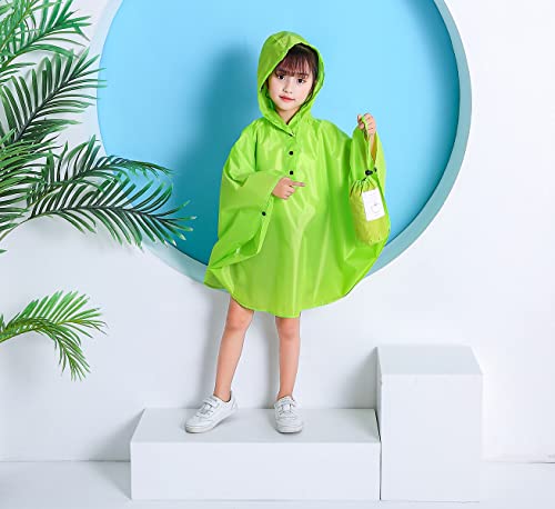 Image of Freesmily Kids Cute Raincoat Waterproof Rain Poncho Jacket Coat for Girls Boys