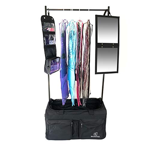 Backstage Dance Travel Bag with Garment Rack - Black