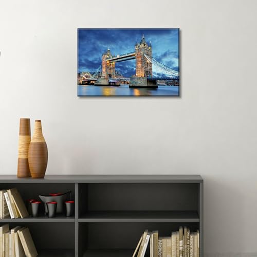 Toile murale cadeau idéal Tower Bridge tableau déco Angleterre