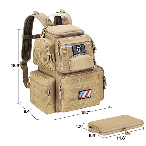 Image of TIDEWE Gun Range Backpack for Handguns, Tactical Shooting Range Bag