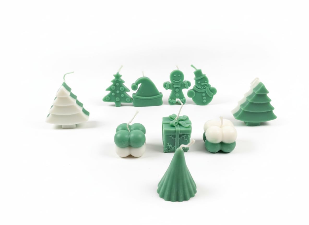 Long Lasting Tealight Candles Smokeless Dripless Decorative Lighting for Home Decor Events Festivals Parties Wedding Diwali Use (Christmas Green)-image-39