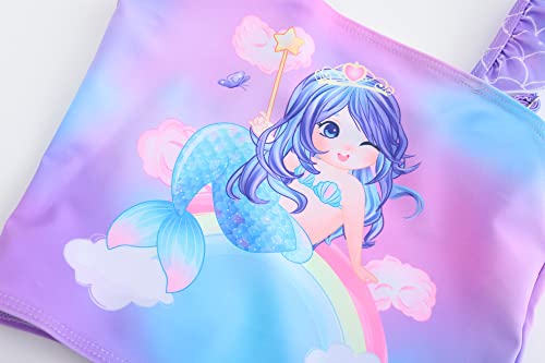 Image of Akokvlar Two Pieces Swimsuit Mermaid Bikinis Tankini Bathing Suit for Little Girls
