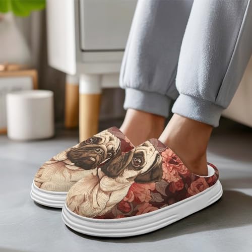 Cute Animal Slippers Indoor Non-slip Soft Plush Fuzzy Sslippers With Arch Support Closed Toe Warm Thick Sole Shoes3