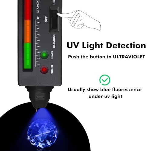 Image of Valkynos Diamond Tester Kit with 60X Loupe & UV Light, Thermal Conductivity