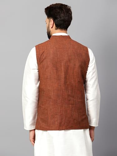 Image of LATEST CHIKAN Men's Traditional Cotton Nehru Jacket /Waistcoat