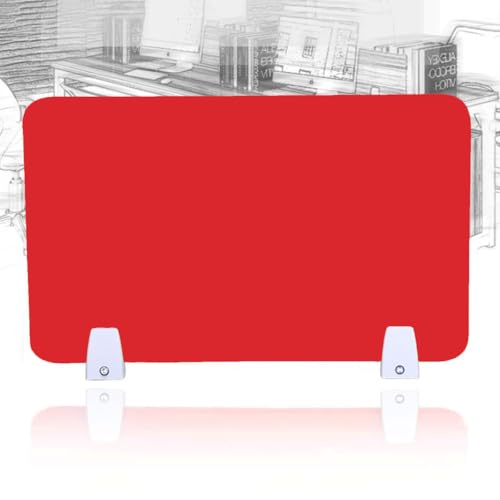 Déflecteur de bureau acrylique panneau de séparation rouge école - 5