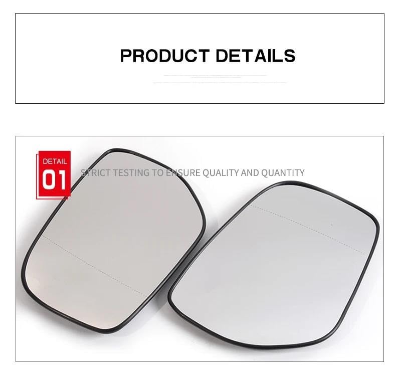 Glace de rétroviseur pour Koleos 2012-2016 dégivrante grand angle la paire - 3