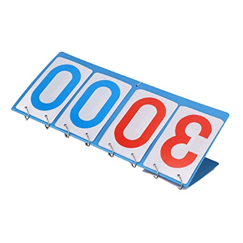 Marcador portátil de mesa 4 dígitos plástico azul y rojo miniatura 3