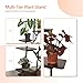 Bstrip 8-Tier Plant Stand with Grow Light, 57 Inch Indoor Plant Shelf, Decor Flower Stand for Living Room & Patio, Rust-Resistant Pipes & Waterproof MDF Boards