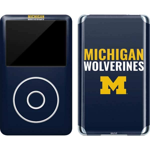 Skinit Decal MP3 Player Skin Compatible with iPod Classic (6th Gen) 80GB - Officially Licensed College Michigan Wolverines M Design